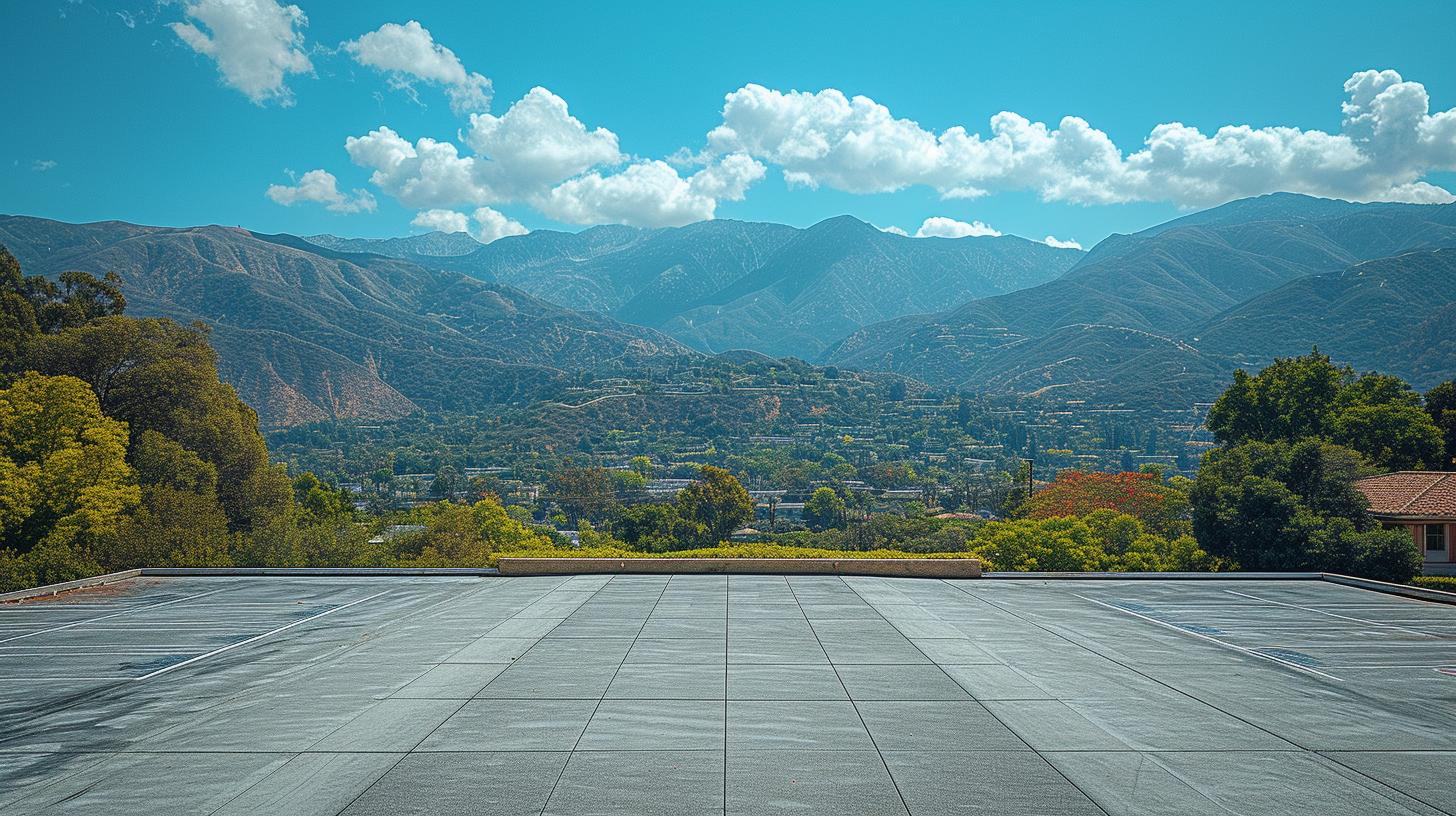 Wide view of a completed COMMERCIAL ROOFING project on a large warehouse