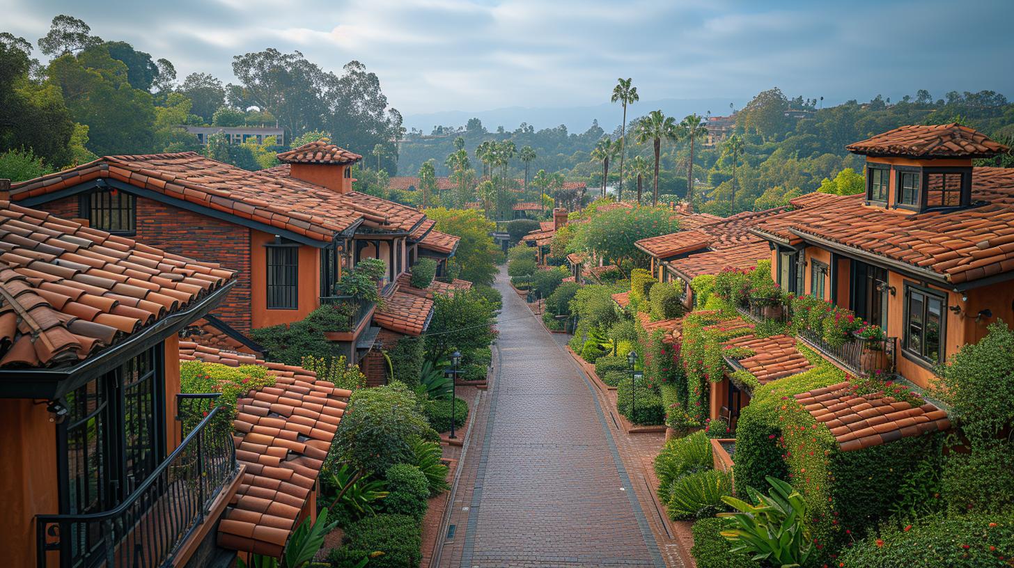 Green building concept with sustainable roofing solutions