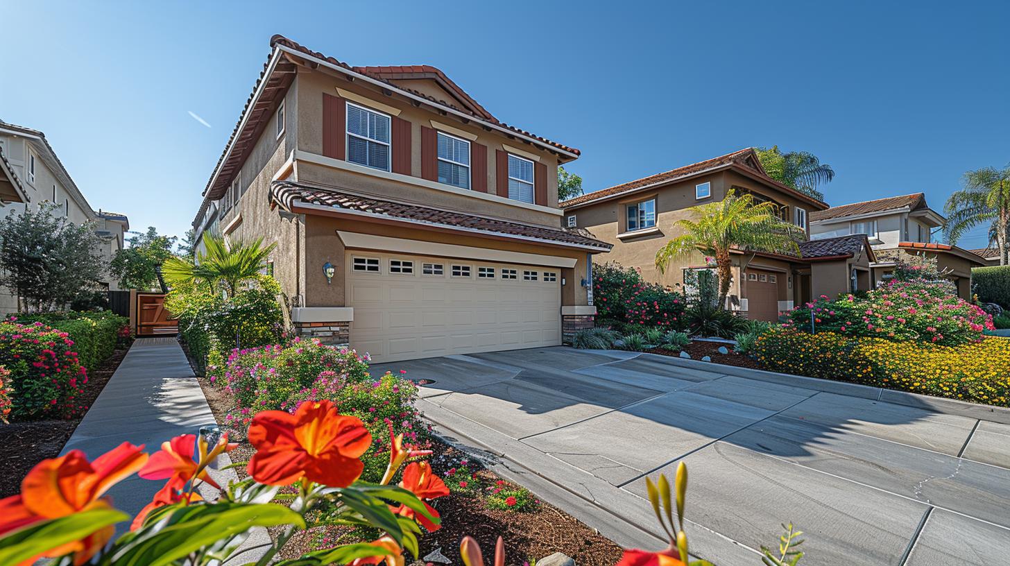 Elegant, sloped roof design Mission Viejo homes