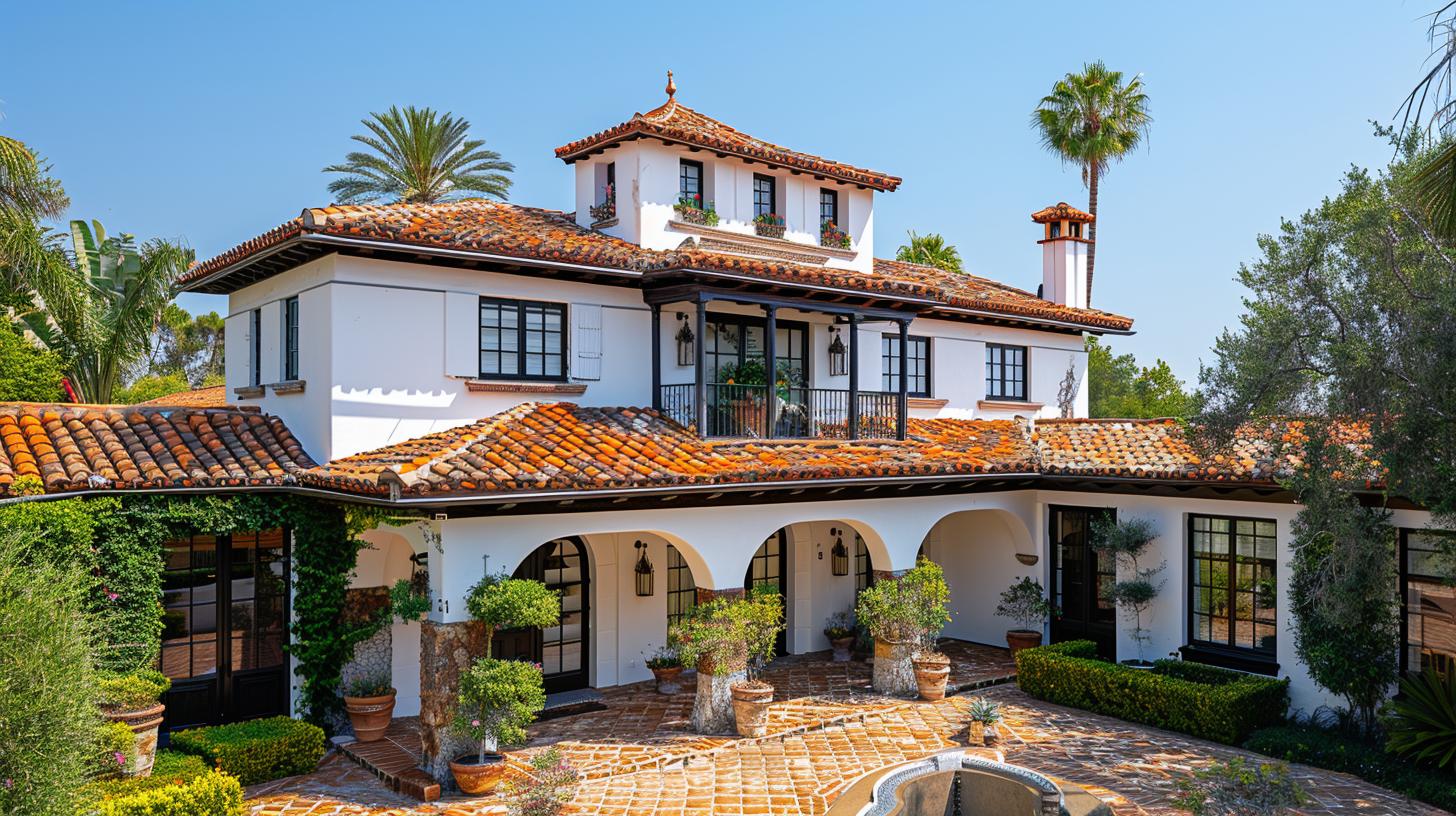 Traditional roof tiles Santa Ana perfect for Spanish-style architecture