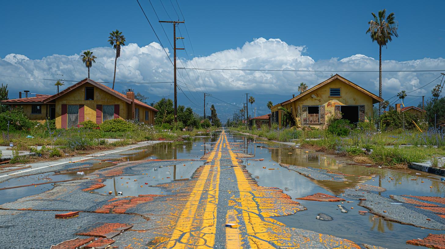 Flooded streets from storm damage Newport Beach cause major issues