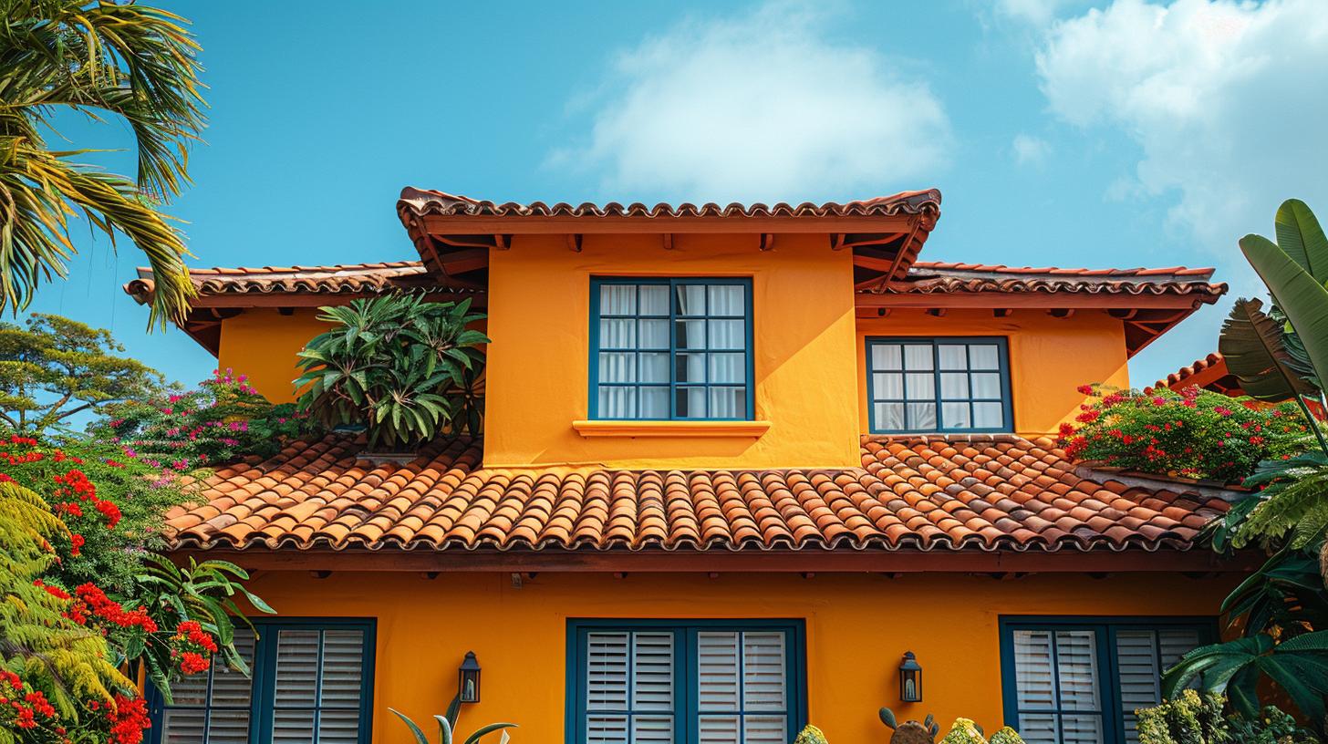 Beautiful clay tile rooftops in Rancho Santa Margarita neighborhood