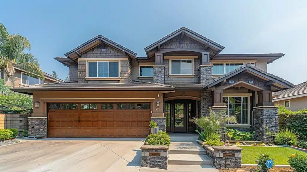 Composite shingles Yorba Linda residential roof with a modern and durable design