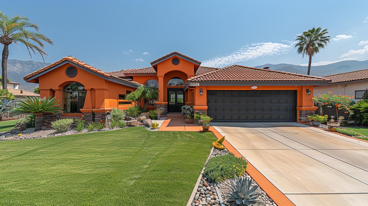 Cool roof Costa Mesa home reflecting sunlight