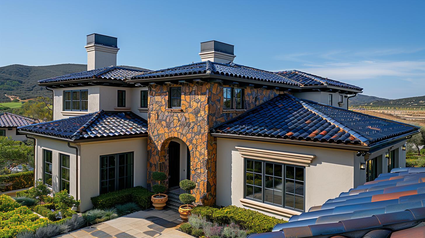 Beautiful slate roofing in Dana Point overlooking the ocean